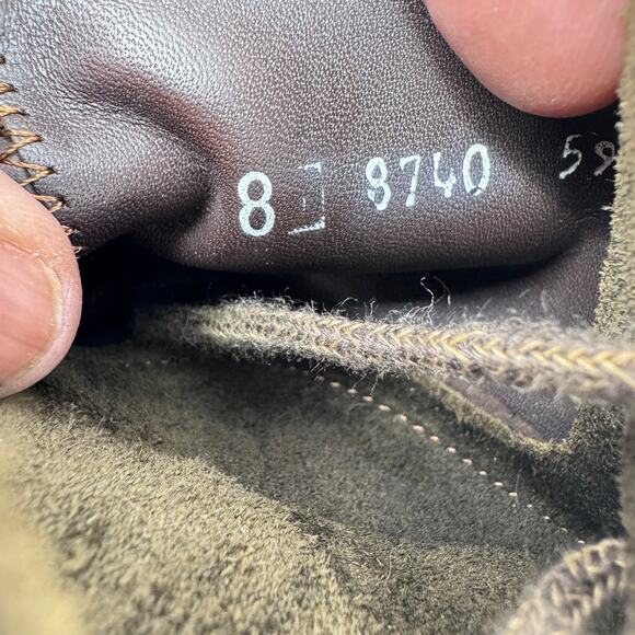 Nisolo All-Weather Combat Boot Womens 8 Dark Olive Faux Suede Water-Resistant - Picture 10 of 10